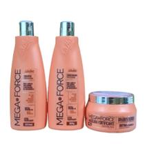 Kit Manutenção Fortificante Capilar Mega Force Life Hair 500ml (Na Bolsinha)