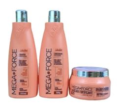Kit Manutenção Fortificante Capilar Mega Force Life Hair 500ml