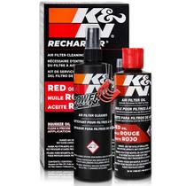 Kit Manutenção Limpeza Filtro de Ar Esportivo Vermelho KN K&N 99-5050 Squeeze Power Kleen + Óleo