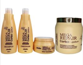 Kit Manutenção + Mascara 1kg Mega Repair Córtex Lipidium Life Hair