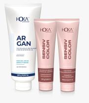 Kit manutenção pós coloração sensiv color máscara de argan hoka