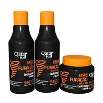 Kit Manutenção Sos Furacão Qatar Hair 3 Passos Original