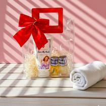 Kit mãos c/ creme hidratante, toalha e tratamentos para unhas