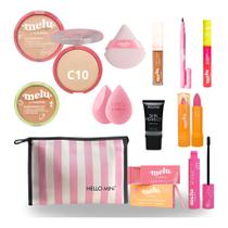 Kit Maquiagem Adolescente Teen Melu Ruby Rose Com Necessaire Hello Mini HM1004