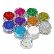 Kit Maquiagem Artística Glitter Pó 3g - 10 Unidades