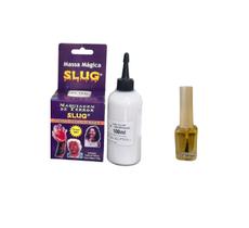 Kit maquiagem artistica látex 100ml + massa slug + verniz