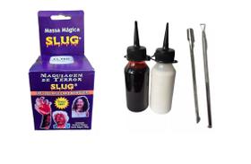 Kit Maquiagem Artística Latex + Sangue Falso+ + Massa Slug