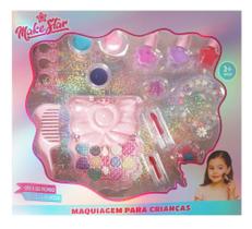 Kit Maquiagem Brinquedo Maleta com Sombras e Acessórios