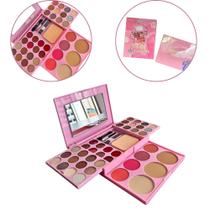 Kit Maquiagem Completo Amor Anjo Sombras Pó Batom Blush