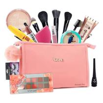 Kit Maquiagem Completo Frasqueira e Paleta Ruby Rose 24