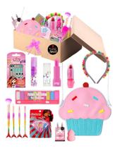 Kit Maquiagem Criança E Bolsa Na Caixa De Present Bag Cupcak Kit Maquiagem Criança E Bolsa Na Caixa De Present Bag Cupcak