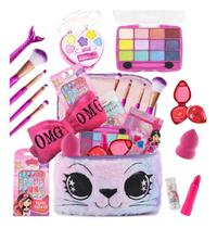 Mala Kit Maquiagem Infantil Barbie Batom Sombra Esmalte