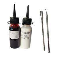 Kit maquiagem de terror latex + sangue falso+ espatulas