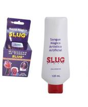 Kit Maquiagem De Terror Sangue Artificial + Massa Slug