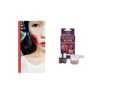 Kit Maquiagem De Terror Slug Sangue Queimadura E Massa Kit Maquiagem De Terror Slug Sangue Queimadura E Massa