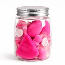 Kit Maquiagem Esponjas Variadas Blender + Puff + Mini Esponjas + Esponjas Compactadas com Pote Organizador - Kit Maquiagem Esponjas Variadas Blender + Puff + Mini Esponjas + Esponjas Compactadas com Pote Organizador -