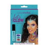 Kit Maquiagem Glitter E Cola Let's Glow Carnaval - Colormake