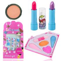 Kit Maquiagem Infantil + Batons e Unhas - Ruby's