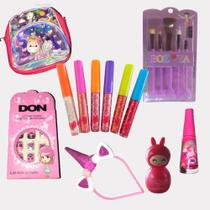 Kit Maquiagem infantil com Bolsinha de Unicórnio Kit Maquiagem infantil com Bolsinha de Unicórnio