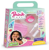 Kit Maquiagem Infantil Com Bolsinha Rosa Look Fashion Luxo