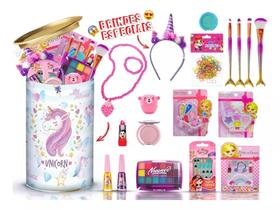 Kit Maquiagem Infantil Com Lata Completo IGKMLT2