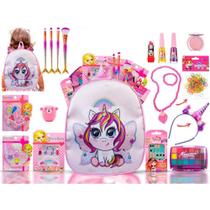 Kit Maquiagem Infantil Com Mochila Completo Bz135 - Pink Web