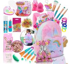 Kit Maquiagem Infantil Completo Com Mochila Criança Meninas Kit Maquiagem Infantil Completo Com Mochila Criança Meninas