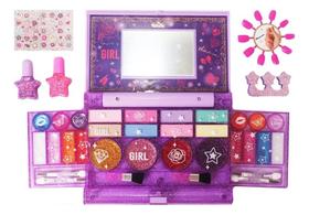 Kit Maquiagem Infantil Estojo Com Espelho Brinquedo Menina