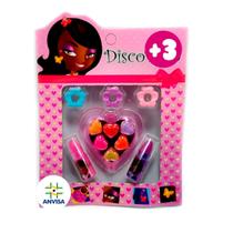 Kit Maquiagem Infantil Estojo Coracao Brinquedo DiscoTeen