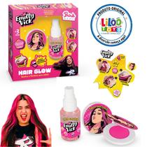 Kit Maquiagem Infantil Hair Glow Emilly Vick Dos Rosa Brink Model