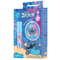 Kit Maquiagem Infantil Impala Disney Stitch Brilho Labial Angel + Paleta com Sombras e Blush