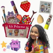 Kit Maquiagem infantil Kawaii Menina fofo fofa make presente Criança - dia das crianças