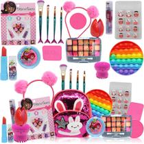 Kit Maquiagem Infantil Na Maleta Bolsa Nécessaire Presente - Glow Pink
