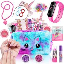 Kit Maquiagem Infantil Necessaire Com Relógio Pk164