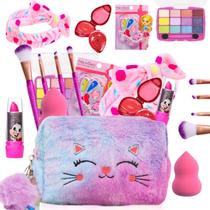 Kit Maquiagem Infantil Necessaire PK165 - Pink Web