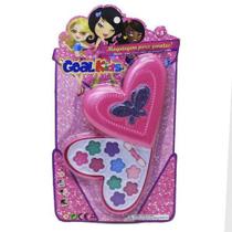 Kit Maquiagem Infantil para Garotas Coração Rosa c/ Estojo, Attic GK1353, +3 Anos - 148078