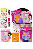 Kit Maquiagem Maleta Infantil Batom Brilho Gloss Sombra