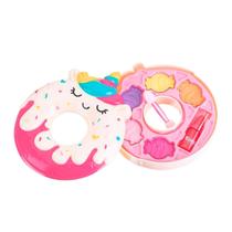 Kit Maquiagem Paleta de Sombras C/ Batom - Donut - Make Up Teen Infantil - Fenzza