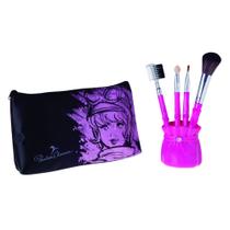 Kit maquiagem penelope glamour necessaire suporte de pincel