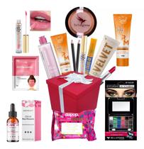 Kit Maquiagem Pincéis Necessaire Espelho Sombra Batom Luxo