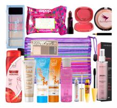 Kit Maquiagem Pincel Sombra Base Pó Bella Femme Kit Maquiagem Pincel Sombra Base Pó Bella Femme