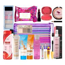 Kit Maquiagem Pincel Sombra Base Pó Bella Femme Pele Negra Kit Maquiagem Pincel Sombra Base Pó Bella Femme Pele Negra