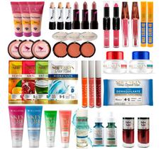 Kit Maquiagem Pincel Sombra Demaquilante Fixador Bella Femme