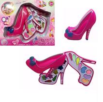 Kit Maquiagem Princesas Infantil Rosa Pink Formato De Sapato Anti Alergico Brinquedo Kit Maquiagem Princesas Infantil Rosa Pink Formato De Sapato Anti Alergico Brinquedo