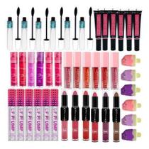 Kit Maquiagem Revenda Bella Femme 42 Itens Gloss Batom Boca