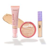 Kit Maquiagem Ruby Rose, Base Blend, Pó Melu, Corretivo Stay Fix Kit Maquiagem Ruby Rose, Base Blend, Pó Melu, Corretivo Stay Fix