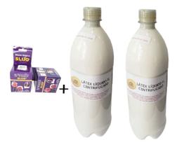 Kit maquiagem Slug 2 Massas De 200 Gr Cada + Látex 2 Litros