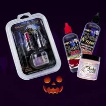 Kit Maquiagem Terror Monstro Zumbi Halloween Machucado Scar Fake Original c/ Nota Fiscal