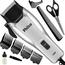 Kit Máquina Cortar Cabelo Barba Philco 4 pentes PCR04 9 Acessórios 18W Cerâmica 3mm 6mm 9mm e 12mm Kit Máquina Cortar Cabelo Barba Philco 4 pentes PCR04 9 Acessórios 18W Cerâmica 3mm 6mm 9mm e 12mm