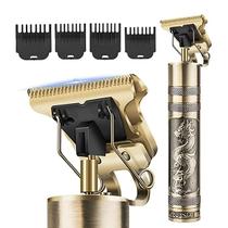 Kit Máquina de Barba e Cabelo Dragão Dourado Ajustável com 4 Pentes e Acessórios